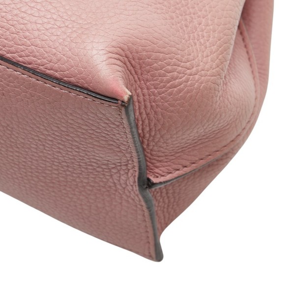 GUCCI Pink Leather Bamboo Shoulder Bag - Picture 5 of 15